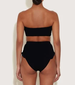 Hunza G Bikini Sets|Bandeau-Osiris Frill Bikini - Black