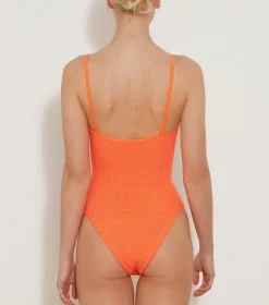 Hunza G Scoop Neck-Pamela Swim - Orange