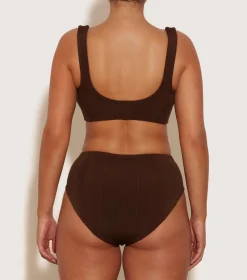 Hunza G Bikini Sets|Bralette-Patricia Nile Bikini - Metallic Chocolate