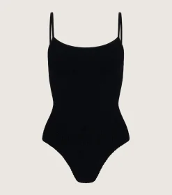 Hunza G Scoop Neck-Petra Swim - Black