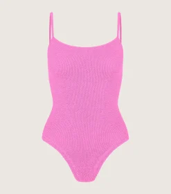 Hunza G Scoop Neck-Petra Swim - Bubblegum