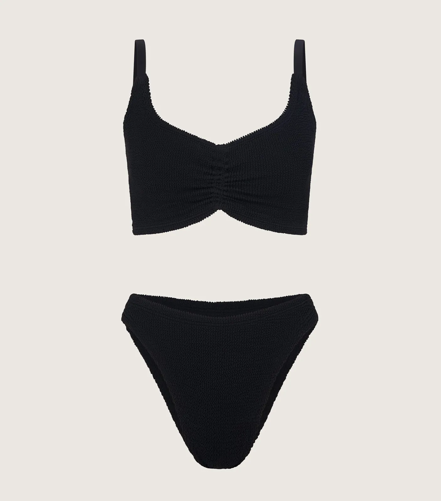 Hunza G Bikini Sets-Post Mastectomy Bikini - Black
