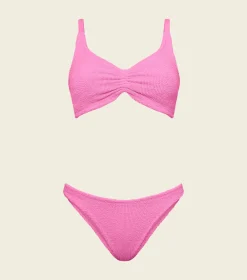 Hunza G Bikini Sets-Post Mastectomy Bikini - Bubblegum