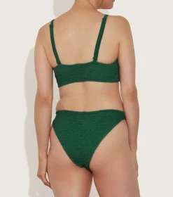 Hunza G Bikini Sets-Post Mastectomy Bikini - Metallic Forest Green