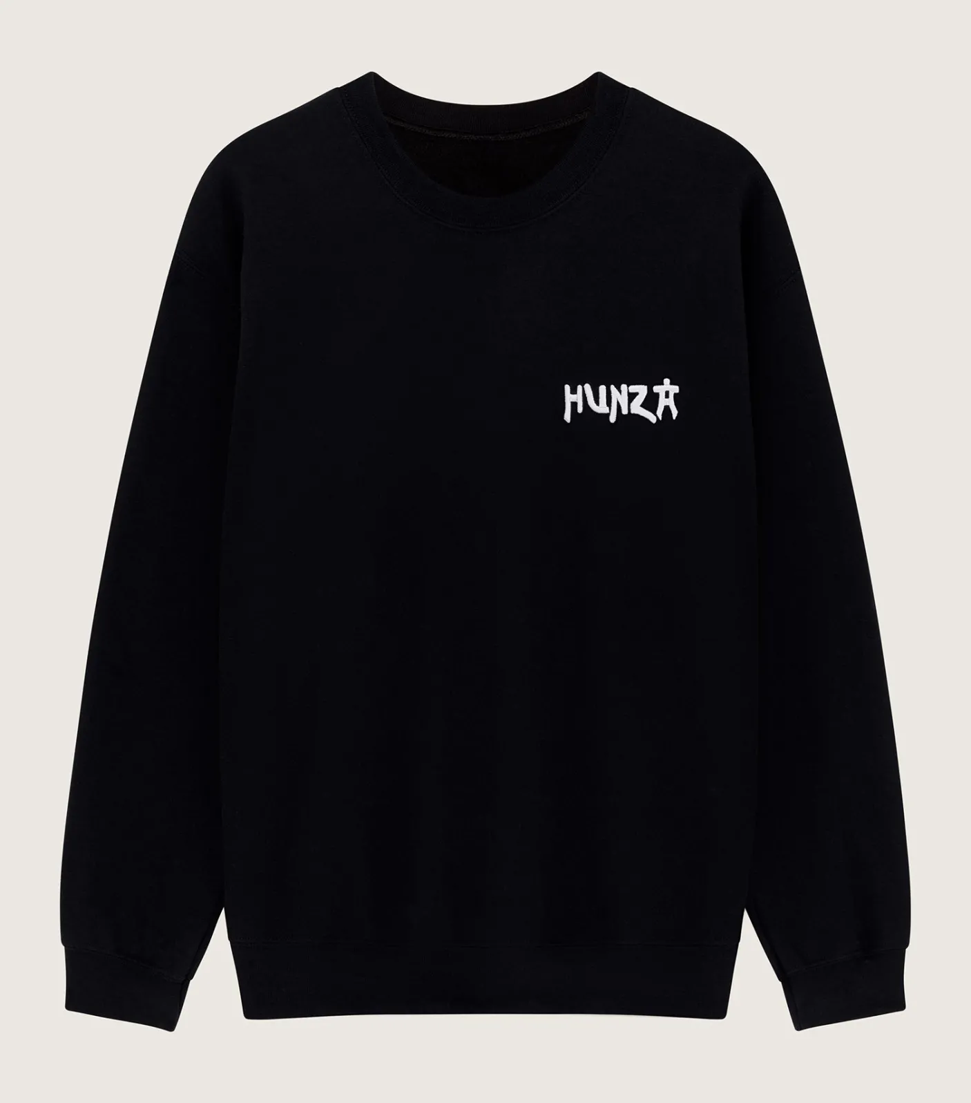 Hunza G Sweats|Shirts And Tops-80s Logo Sweatshirt - Black