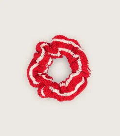 Hunza G Scrunchies-Scrunchie - Red/White Stripe
