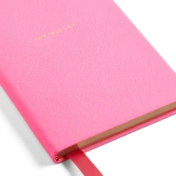 Hunza G Notebooks-Smythson X Chelsea Notebook - Bubblegum