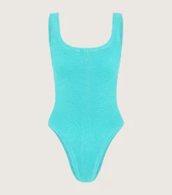 Hunza G Square Neck-Square Neck Swim - Aqua