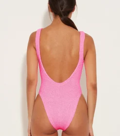 Hunza G Square Neck-Square Neck Swim - Bubblegum