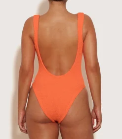 Hunza G Square Neck-Square Neck Swim - Orange