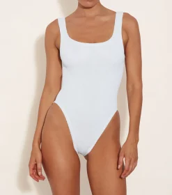 Hunza G Square Neck-Square Neck Swim - White