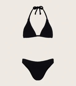 Hunza G Triangle|Bikini Sets-Tammy Bikini - Black