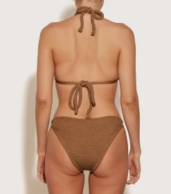 Hunza G Triangle|Bikini Sets-Tammy Bikini - Metallic Cocoa