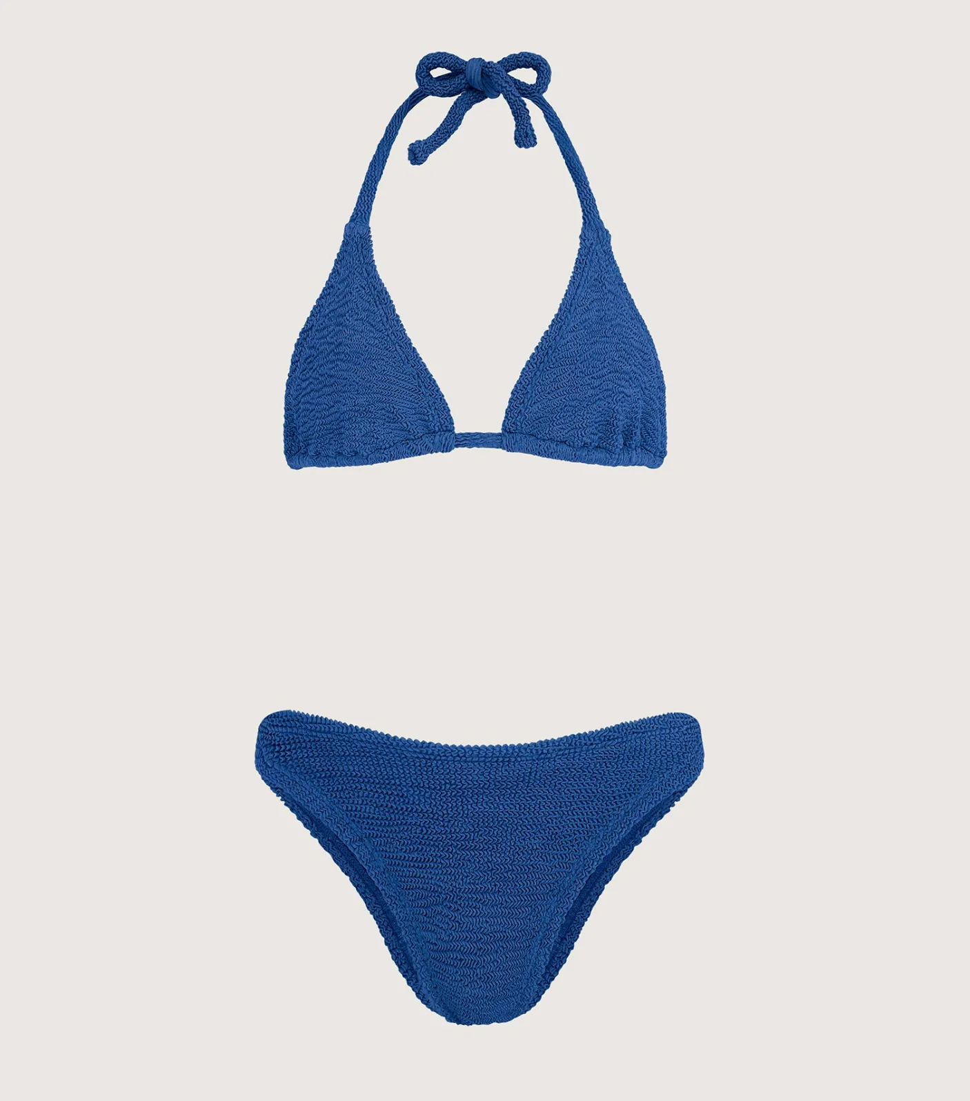 Hunza G Triangle|Bikini Sets-Tammy Bikini - Metallic Denim