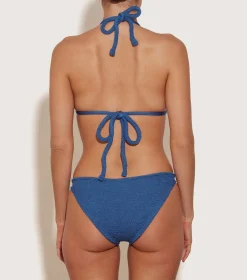 Hunza G Triangle|Bikini Sets-Tammy Bikini - Metallic Denim