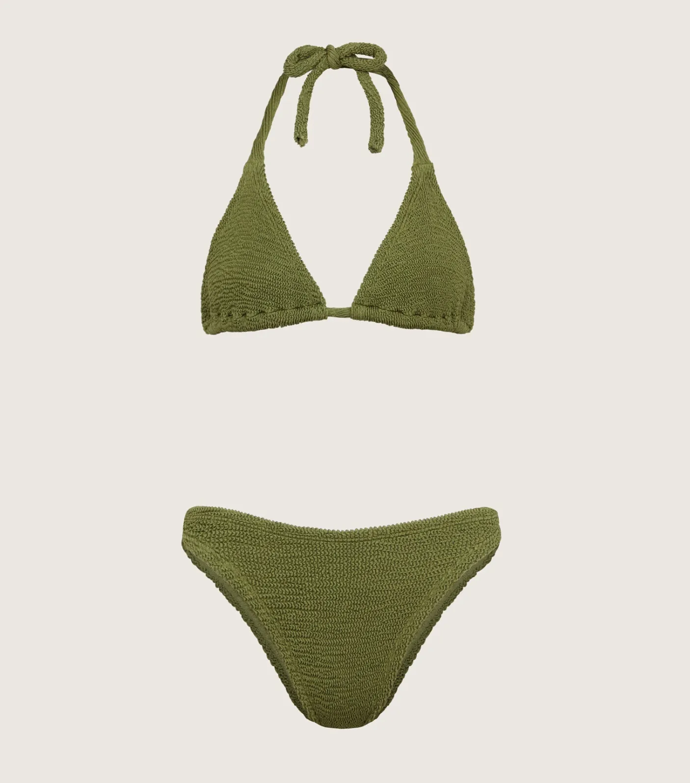 Hunza G Triangle|Bikini Sets-Tammy Bikini - Metallic Moss