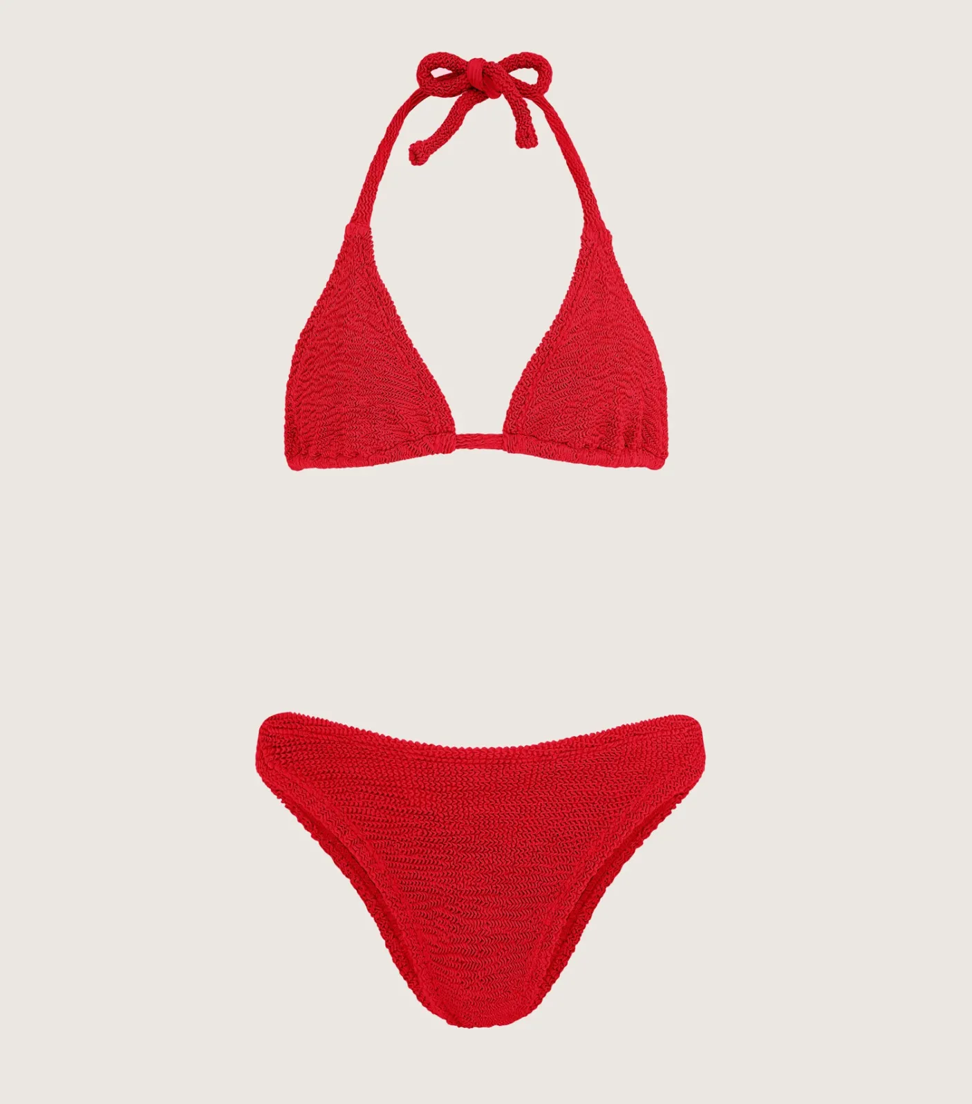 Hunza G Triangle|Bikini Sets-Tammy Bikini - Red
