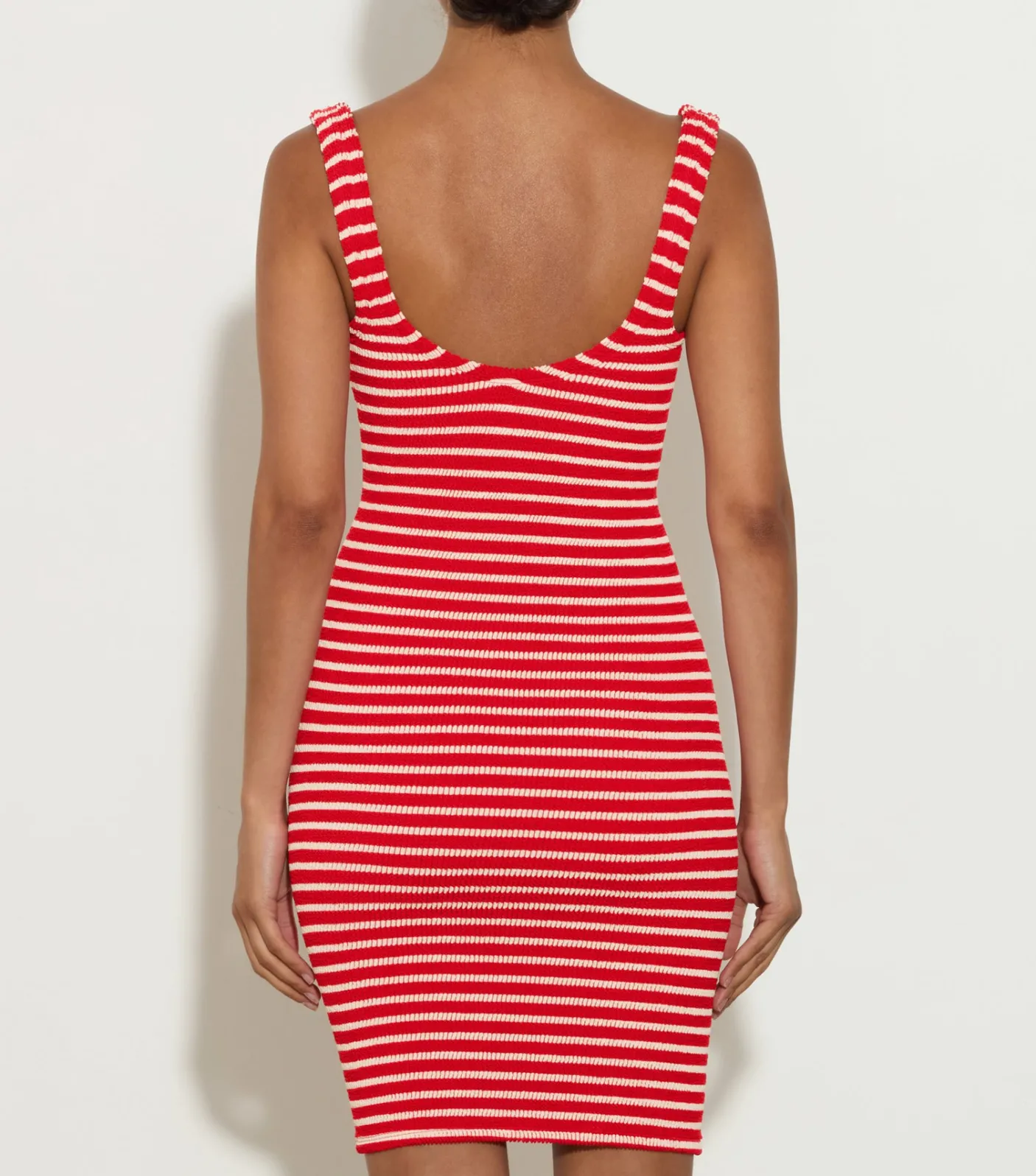 Hunza G Dresses-Tank Dress - Red/White Stripe