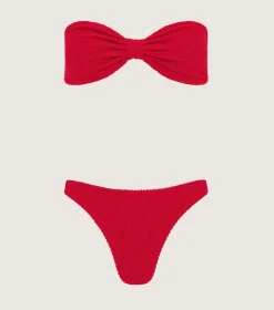 Hunza G Bikini Sets|Bandeau-Tina Bikini - Red