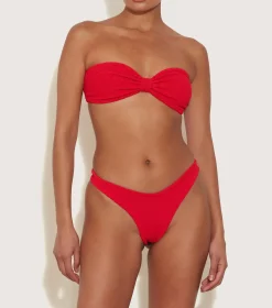 Hunza G Bikini Sets|Bandeau-Tina Bikini - Red