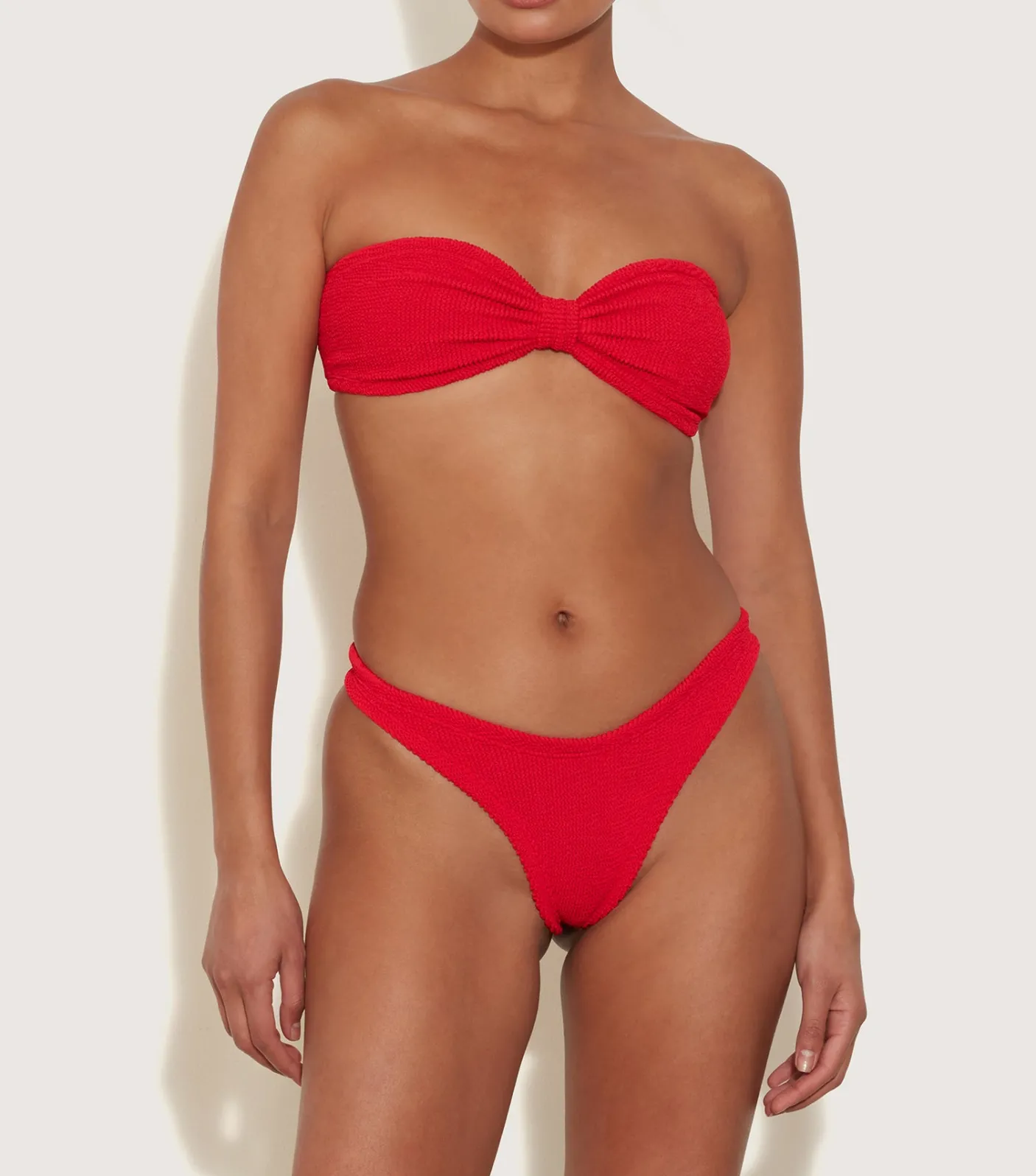 Hunza G Bikini Sets|Bandeau-Tina Bikini - Red
