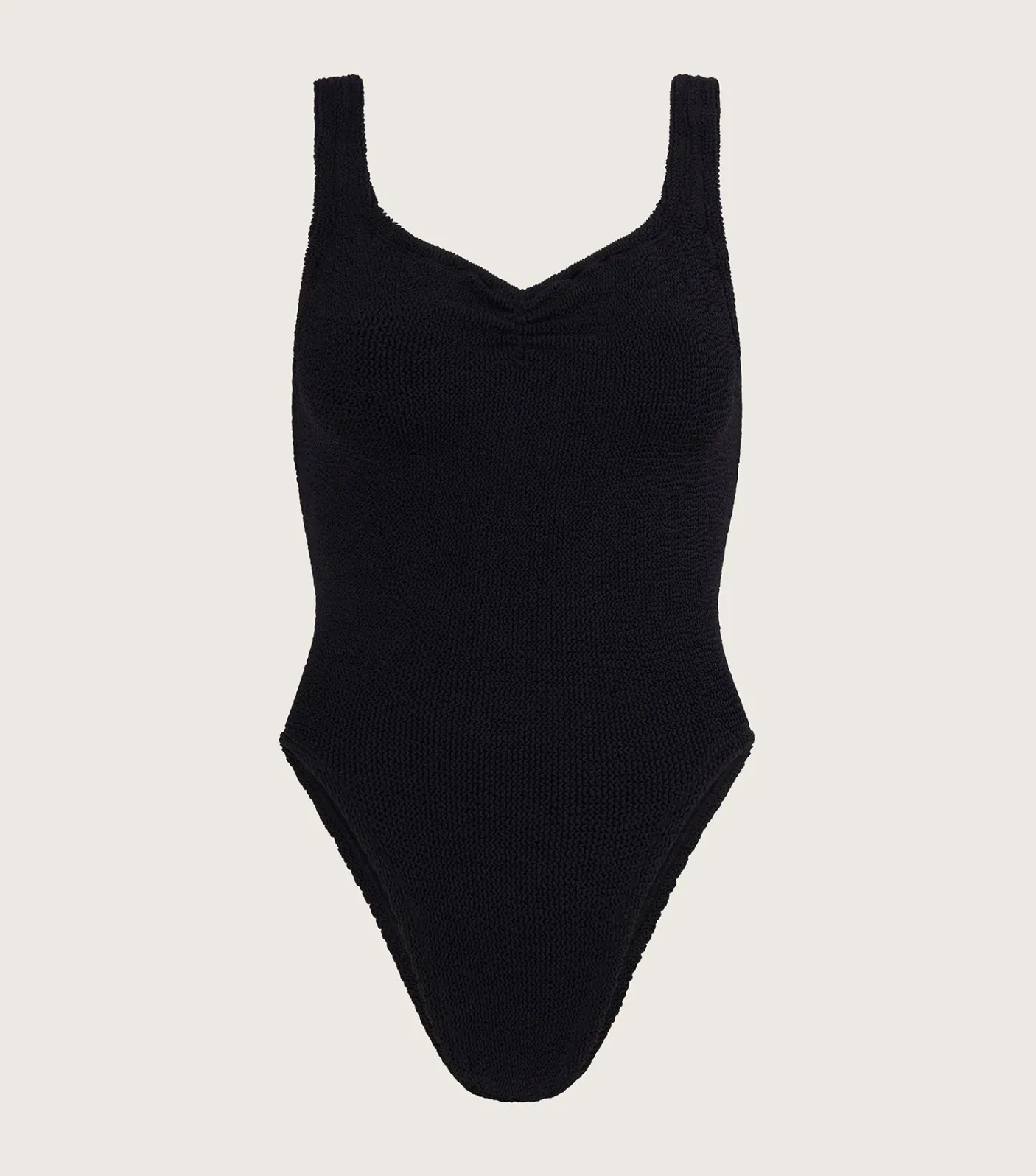 Hunza G Scoop Neck-Tonya Swim - Black