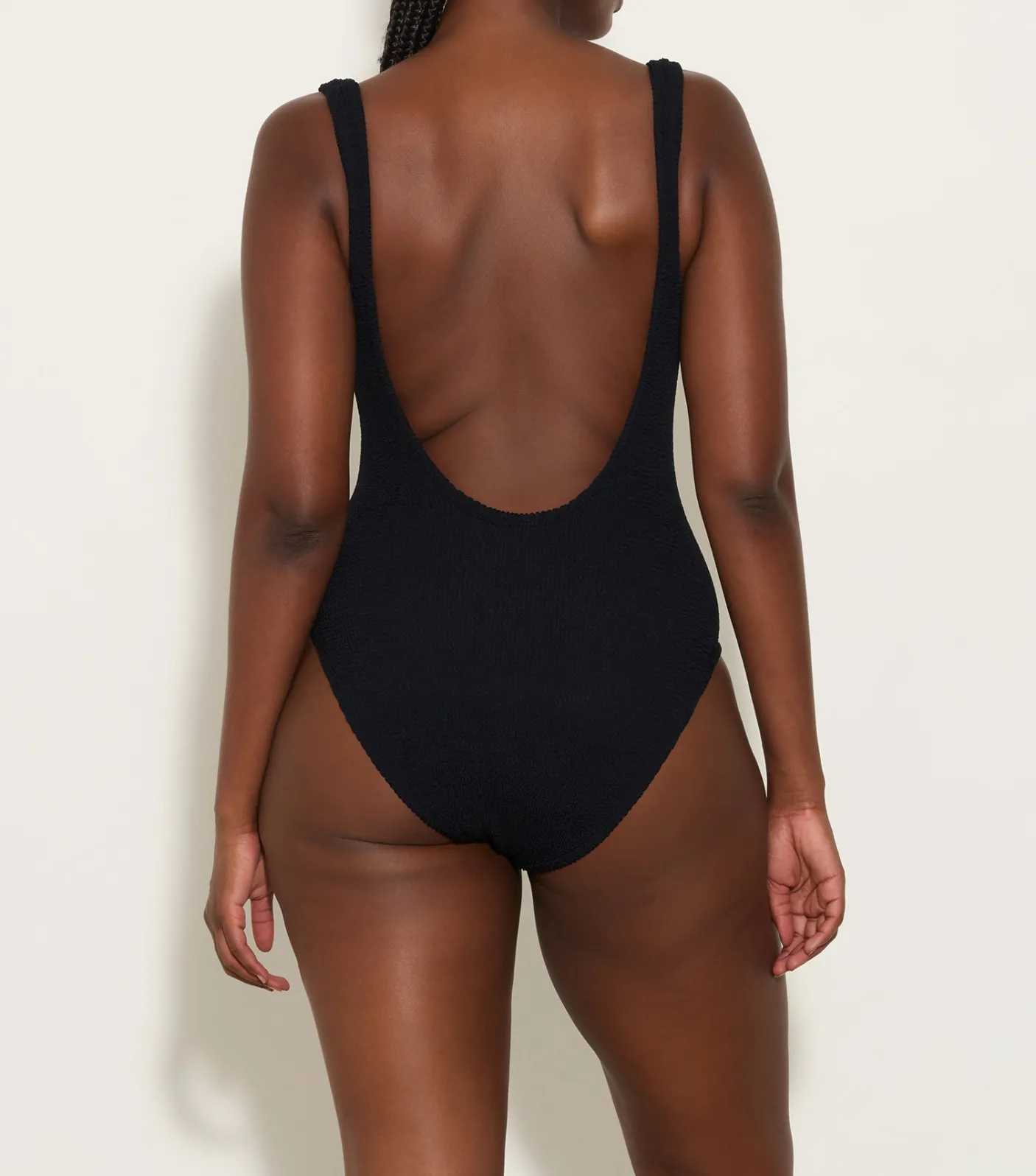 Hunza G Scoop Neck-Tonya Swim - Black
