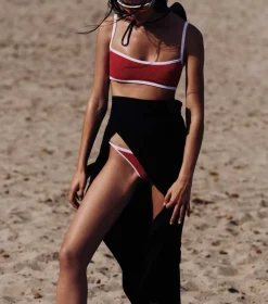 Hunza G Bikini Sets|Bralette-Tyler Bikini - Red/White