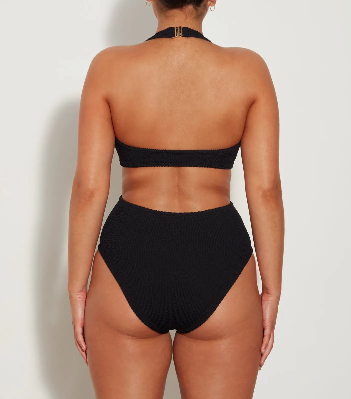 Hunza G V Neck-Ursula Swim - Black