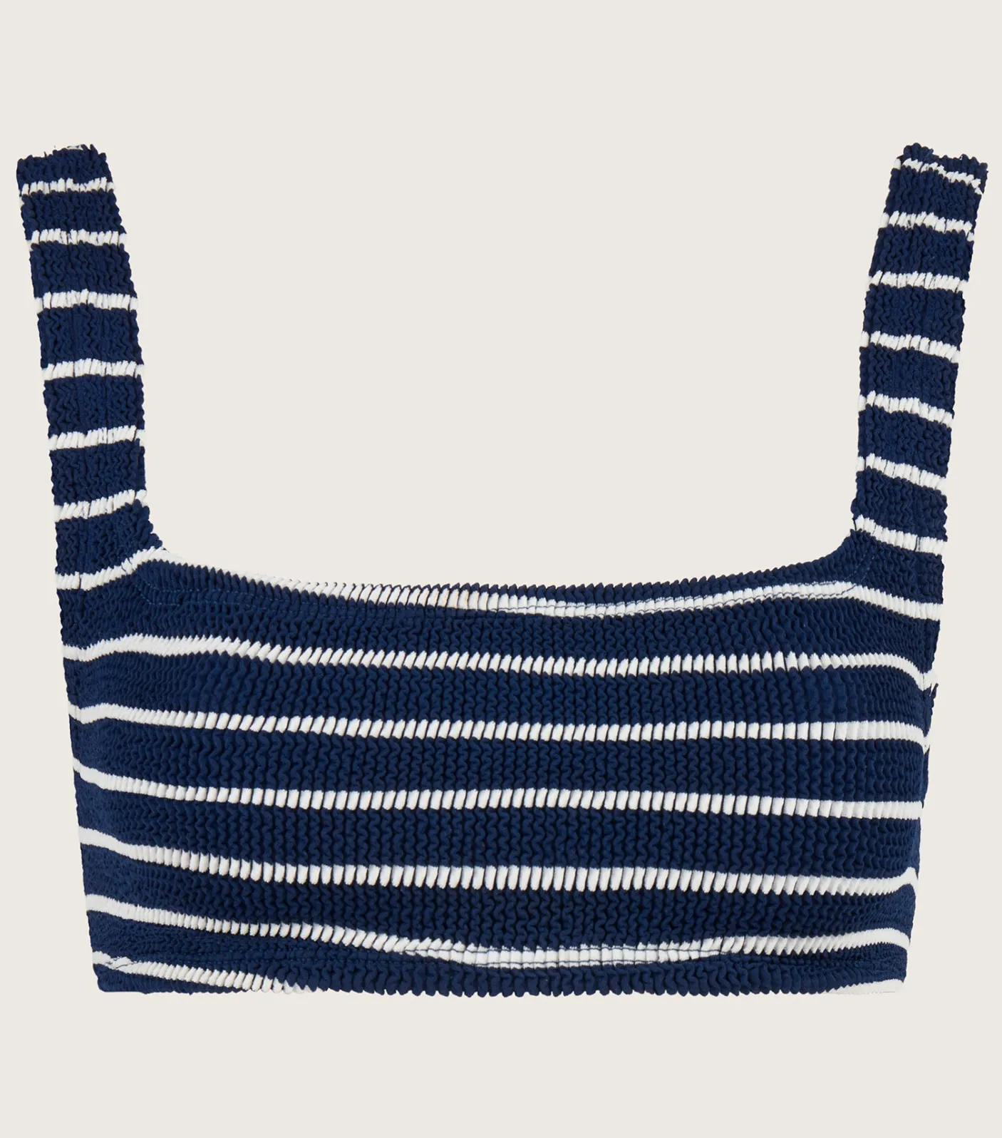 Hunza G Separates|Bralette-Xandra Bikini Top - Navy/White Stripe