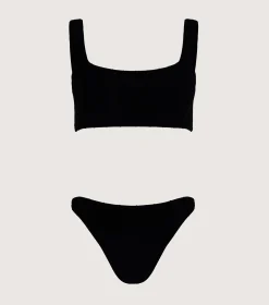 Hunza G Bikini Sets|Bralette-Xandra Nile Bikini - Black
