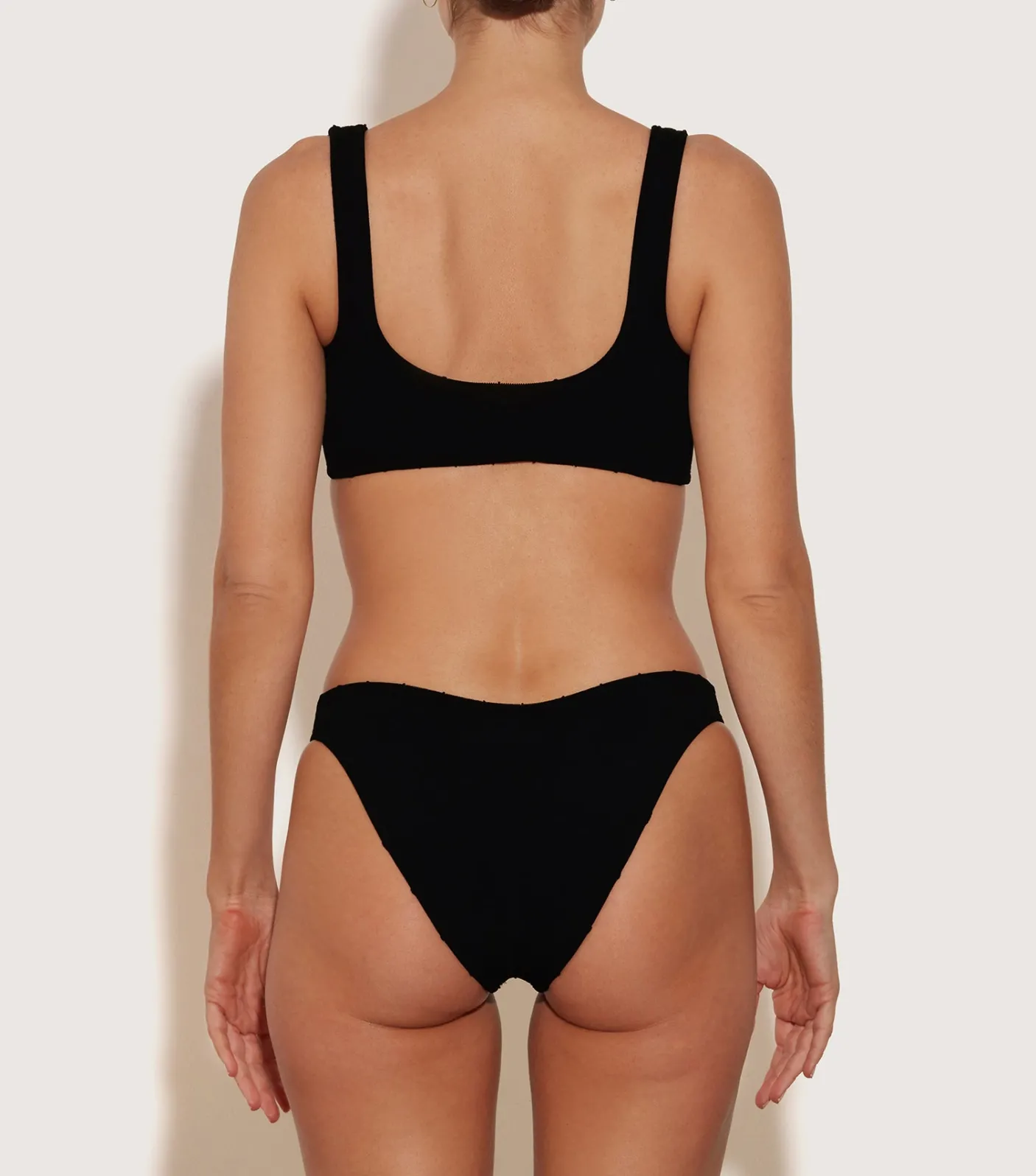 Hunza G Bikini Sets|Bralette-Xandra Nile Bikini - Black
